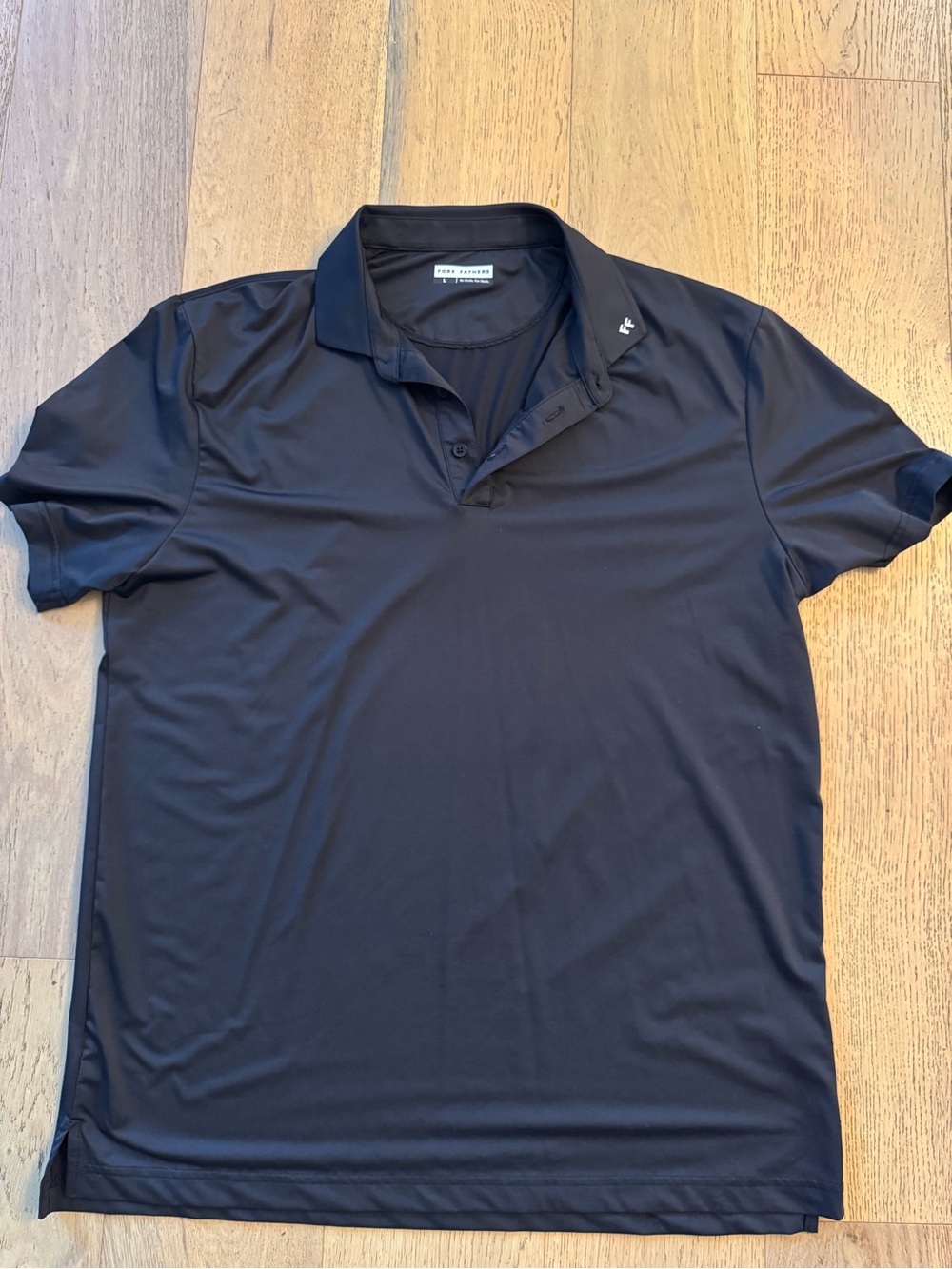 Men's Fore Fathers solid black Performance Polo Shirt